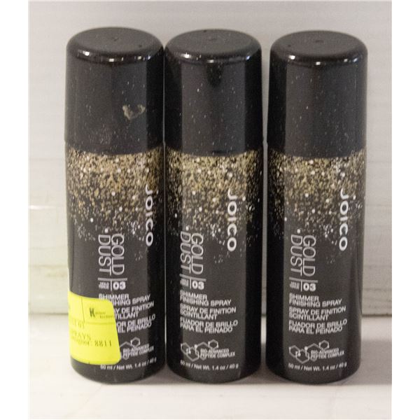 3 NEW JOICO GOLD DUST 03 SHIMMER FINISHING SPRAYS