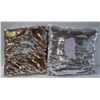 Image 1 : 2 SHOWHOME SEQUIN THROW CUSHIONS TOGETHER-ESTATE
