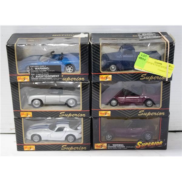 NEW LOT OF 6 1:43 SCALE DIECAST