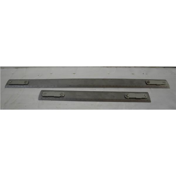 TWO STAINLESS STEEL GERMAN RULERS