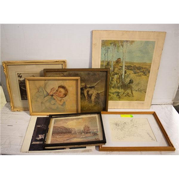 ASSORTED LOT OF FRAMES AND WALL HANGINGS/POSTERS