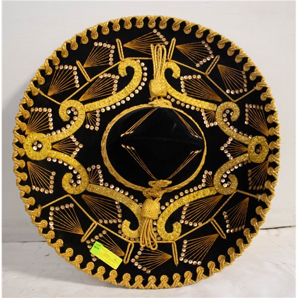 VINTAGE AUTHENTIC MEXICAN SOMBRERO 22"
