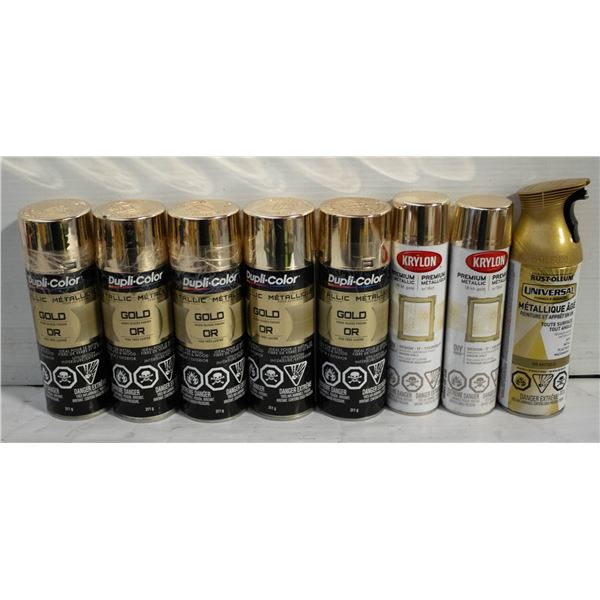 FOUR NEVER OPENED DUPLI-COLOR GOLD METALLIC