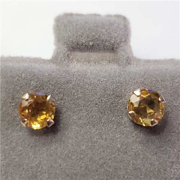 JP974-159 14K  CITRINE(0.6CT) EARRINGS
