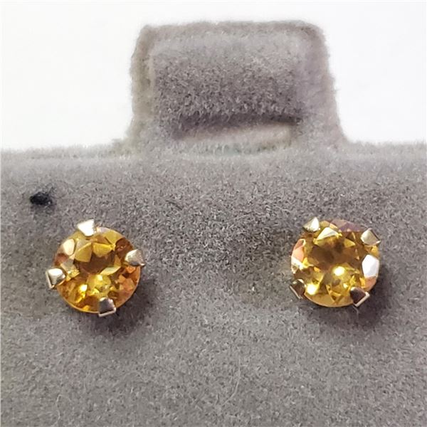 JP974-199 14K  CITRINE(0.6CT) EARRINGS