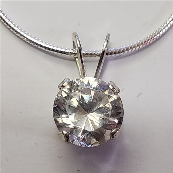 JP974-192 SILVER CZ NECKLACE