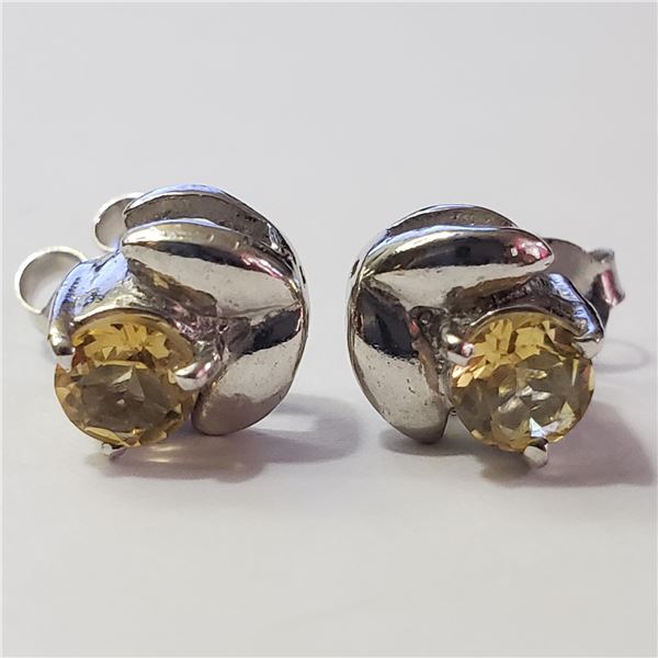 JP974-155 SILVER CITRINE EARRINGS