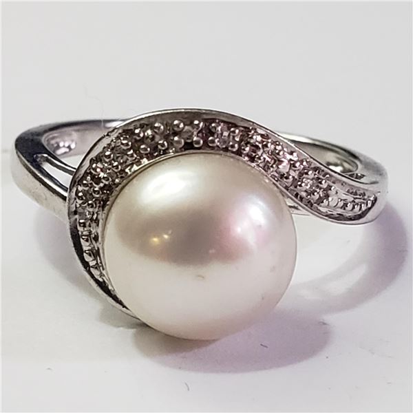 JP974-188 SILVER FRESHWATER PEARL RING