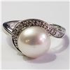 Image 1 : JP974-188 SILVER FRESHWATER PEARL RING