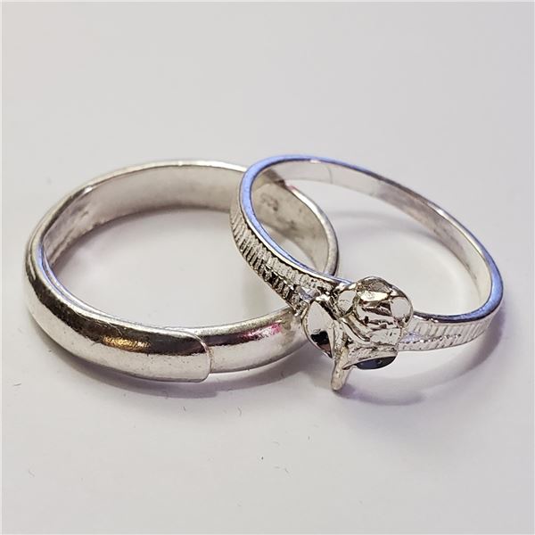JP974-179 SILVER LOT OF 2 RING