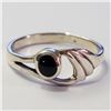 Image 1 : JP974-183 SILVER BLACK ONYX RING