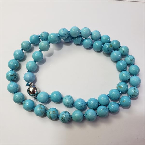 JP974-162  SYNTHETIC TURQUOISE NECKLACE