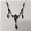 Image 1 : JP974-152 SILVER SMOKEY QUARTZ NECKLACE
