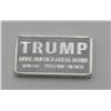 Image 2 : "DONALD TRUMP ON TANK" 1/10 OZ FINE SILVER BAR
