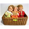 Image 1 : VINTAGE DOLLS- LOT OF 3 ASSORTED