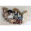 Image 1 : 6 VINTAGE PORCELAIN COLLECTOR DOLLS
