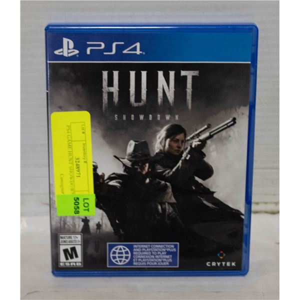 PS4 GAME HUNT SHOWDOWN