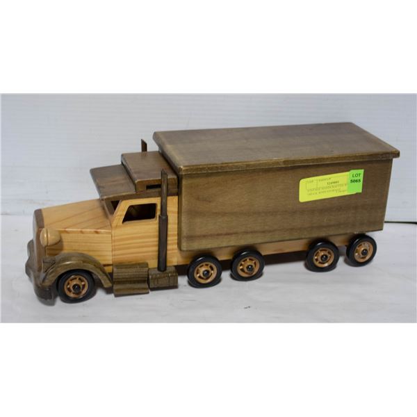 VINTAGE HANDCRAFTED WOODEN TRUCK WITH STORAGE
