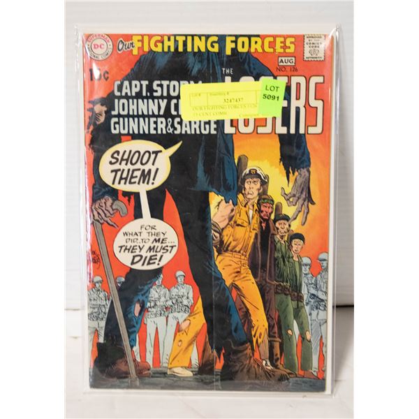 OUR FIGHTING FORCES #126 LOSERS 15 CENT COMIC