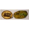 Image 1 : HAND PAINTED HORSES & DOGS ON WOOD - ESTATE