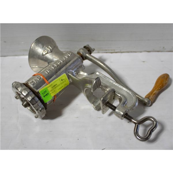 ANTIQUE MEAT GRINDER MADE IN ENGLAND NO. 8