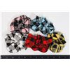 Image 1 : NEW 5PC CARTOON PLAID LOOK HAIR SCRUNCHIES