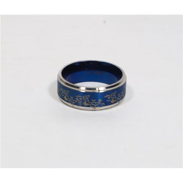 NEW SIZE 8 BLUE BAND WITH BUTTERFLIES AND MUSIC