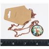 Image 1 : NEW COPPER TONE STEAMPUNK CAT PENDANT AND CHAIN