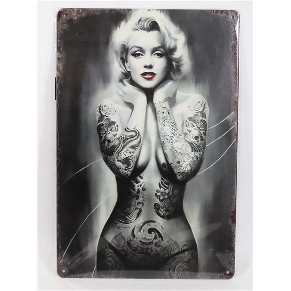 NEW TATTOOED MARILYN MONROE THEME METAL WALL SIGN