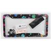 Image 1 : NEW PAW DESIGN LICENSE PLATE FRAME. INCLUDES