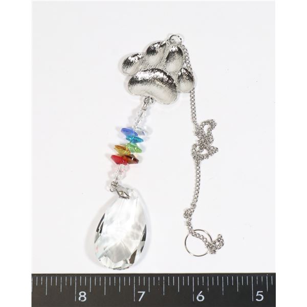 NEW RHINESTONE PAWPRINT THEME PRISM SUNCATCHER