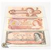 Image 1 : $2 NOTES 1954-1974-1996