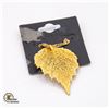 Image 1 : 14K GOLD PLATED LEAF WITH CHAIN