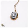 Image 1 : VINTAGE CAMEO PENDANT WITH CHAIN