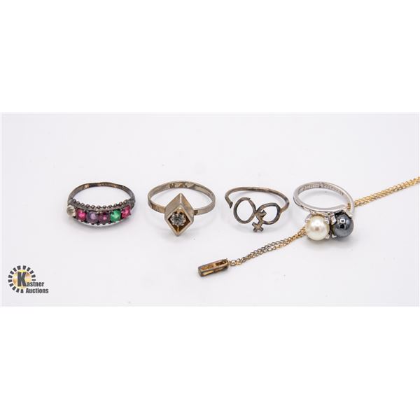 STERLING SILVER RING & CHAIN & MORE