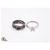 Image 1 : PAIR 925 STERLING SILVER RINGS