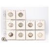 Image 1 : 10 UNC 1965 SILVER CANADIAN QUARTERS
