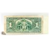 Image 2 : 1937 CANADIAN ONE DOLLAR NOTE