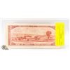 Image 1 : AU 1954 CANADIAN TWO DOLLAR NOTE