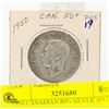 Image 1 : 1950 CANADIAN 80% SILVER 50 CENT COIN