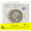 Image 1 : 1942 CANADIAN 80% SILVER 50 CENT COIN