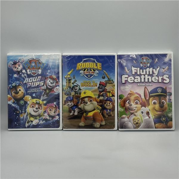 NEW DVD'S, PAW PATROL LOT OF 3 DVD'S
