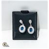Image 1 : SILVER FLOATING STONE EARRINGS