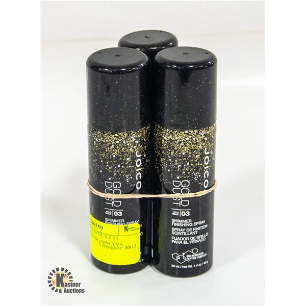 3 NEW JOICO GOLD DUST 03 SHIMMER FINISHING SPRAYS