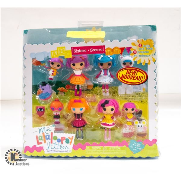 SEALED MINI LALALOOPSY LITTLE SISTERS 8 DOLLS &