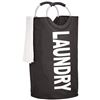 Image 1 : NEW AMAZON BASICS FABRIC LAUNDRY BASKET BLACK