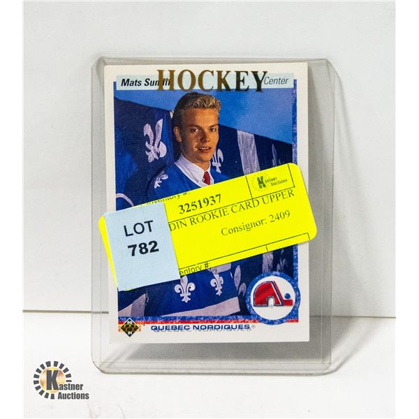 MATS SUNDIN ROOKIE CARD UPPER DECK