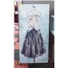Image 1 : LARGE CANVAS WALL HANGING DRESS 24" X 48"