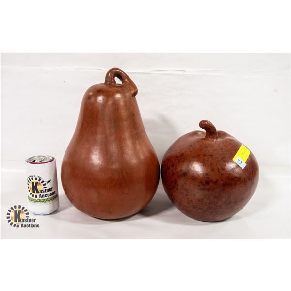 PAIR OF HOME DECOR PEAR + APPLE