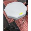 Image 1 : WHITE OCTAGON FAUX LEATHER STOOL